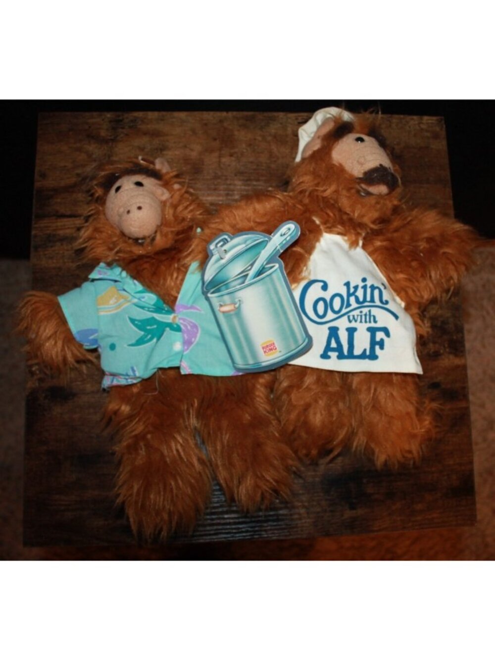 Vintage Alf Burger King Hand Puppet Plush Lot of 2